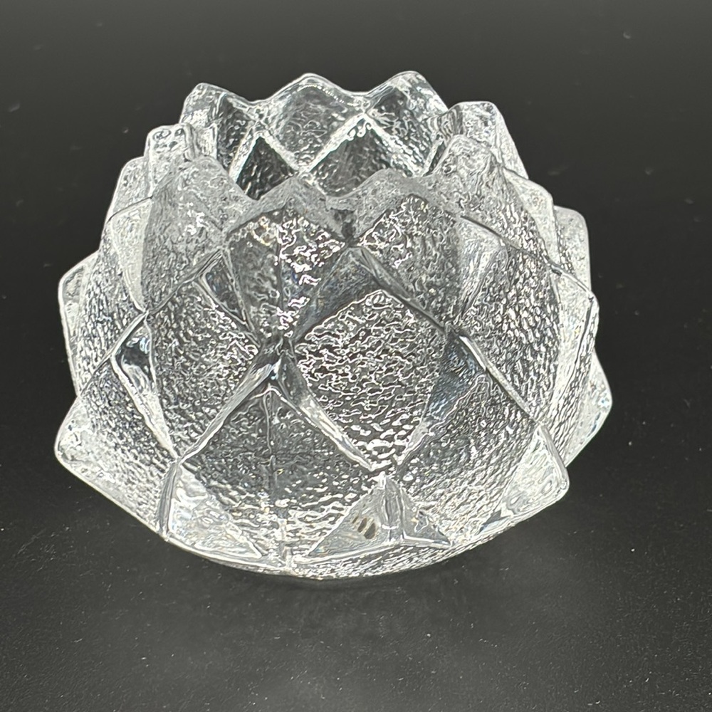 Orrefors Sweden Crystal Artichoke Votive Candle Holder